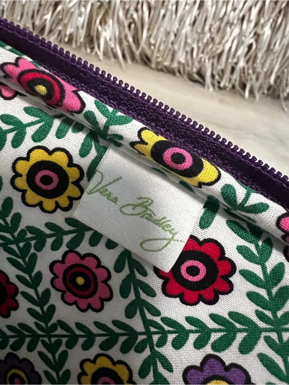 VERA BRADLEY Viva La Vera 2011 Tech Case Purple Green Pink Floral Y2K Padded